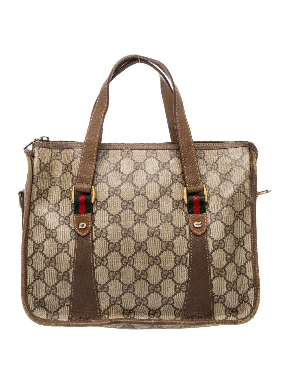 Gucci Vintage GG Supreme Sherry Web Shoulder Bag
